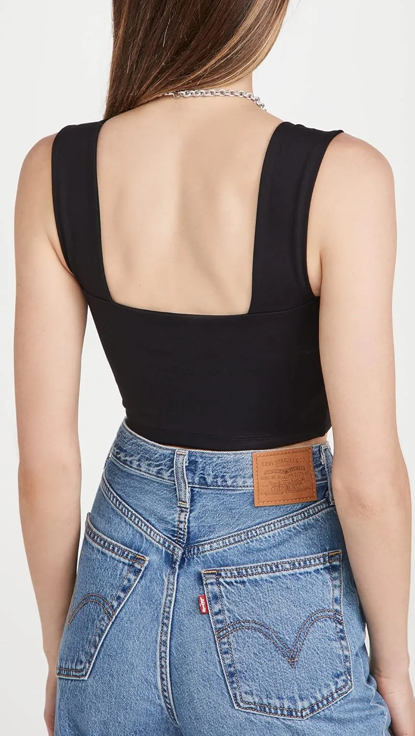 Susana Monaco Women's Wide Strap Crop Top