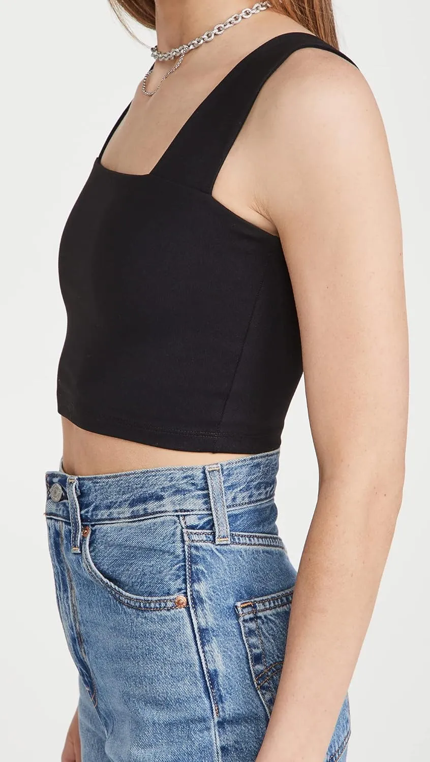 Susana Monaco Women's Wide Strap Crop Top