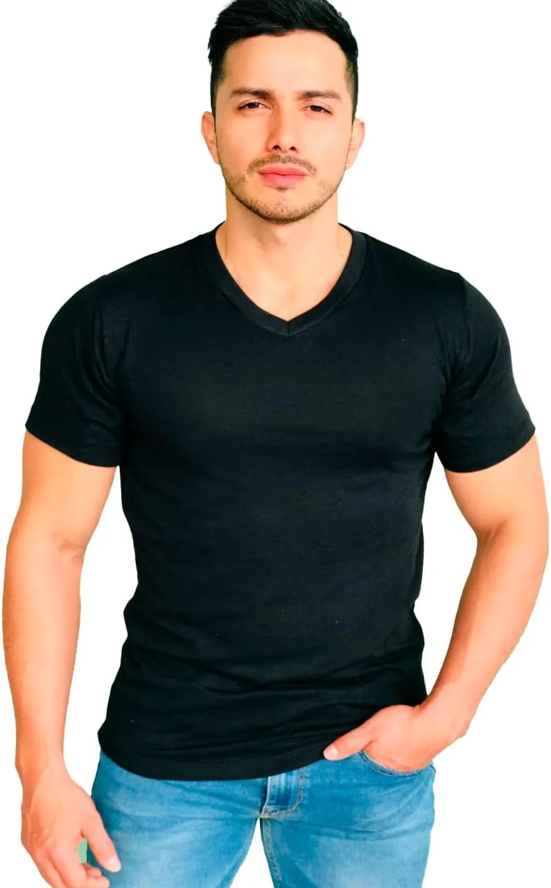 Sweat Proof Undershirt for Men- Quick Drying- Anti Odor- Anti Stains- V Neck