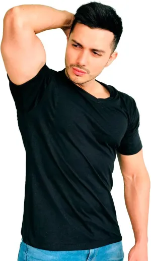 Sweat Proof Undershirt for Men- Quick Drying- Anti Odor- Anti Stains- V Neck