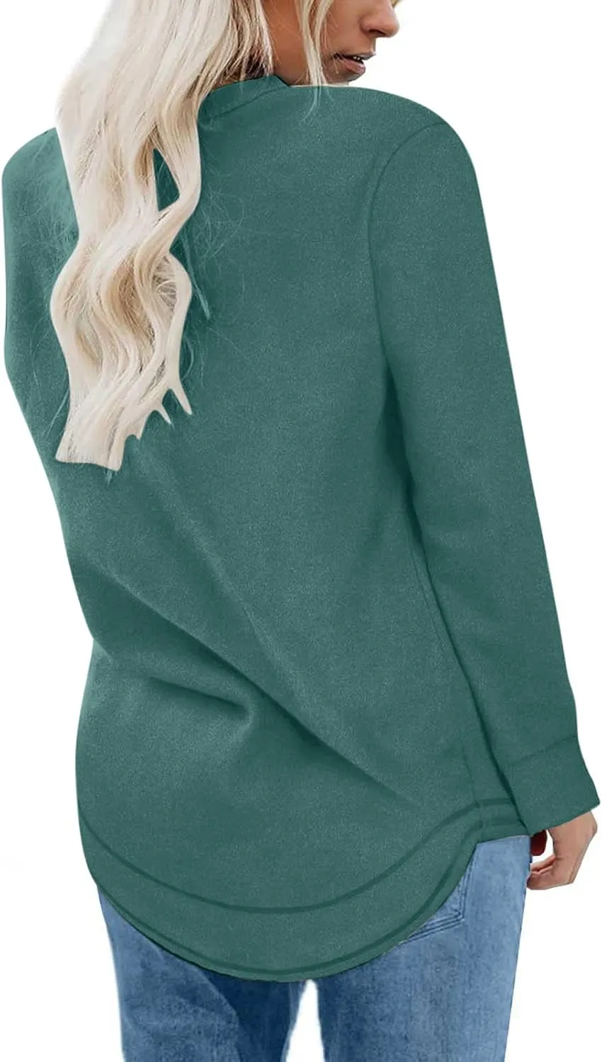 Sweatshirt For Women Casual Long Sleeve Crew Neck Tunic Shirts Casual Soft Pullover Tops Fall Clothes 2023