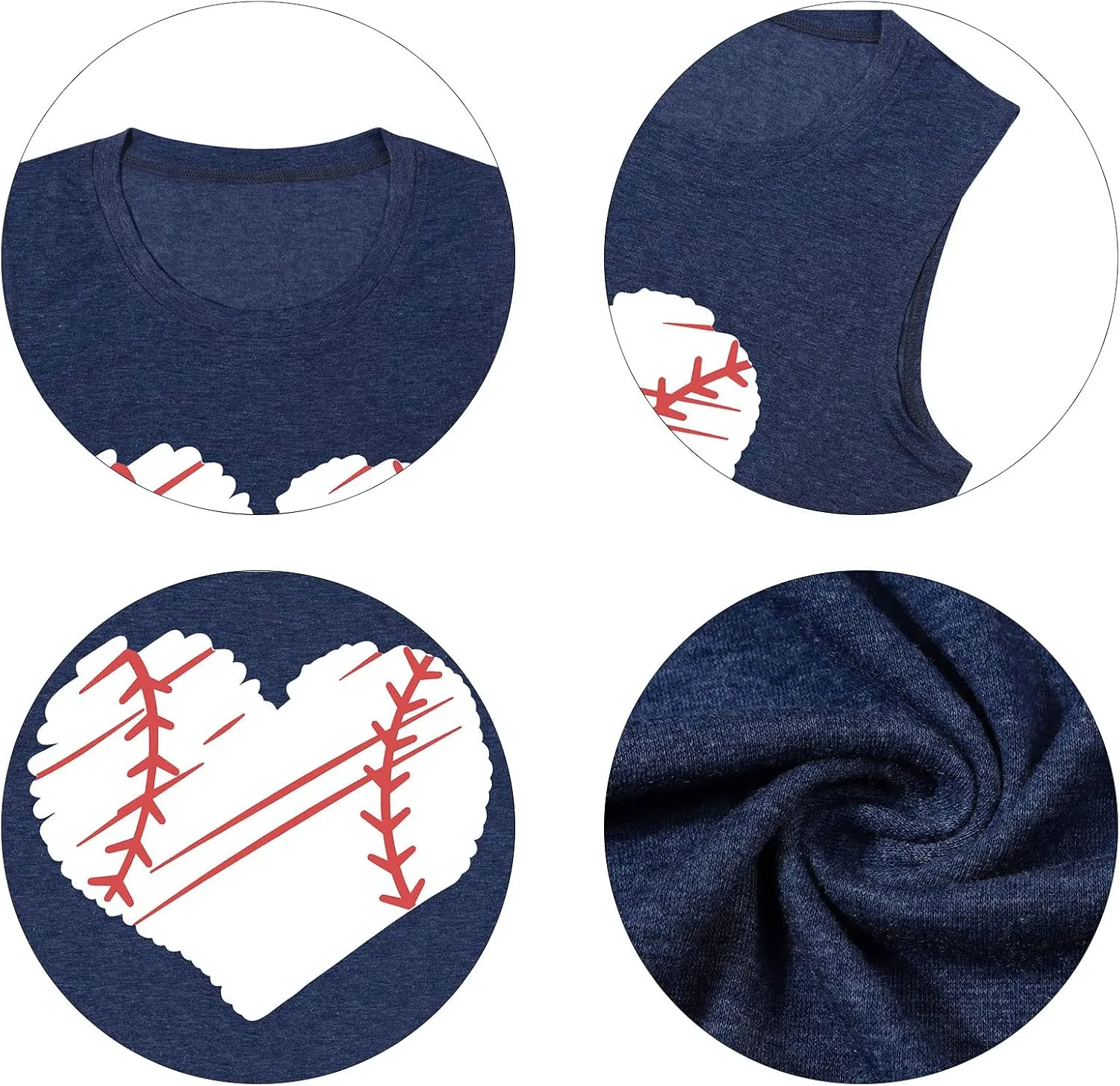 TAOHONG Baseball Tank Top Women Heart Print Baseball Tanks Cute Workout Graphic Casual Summer Sleeveless Shirt Vest Top