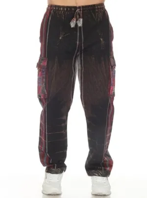 THE COLLECTION ROYAL Unisex Hippie Stonewashed Bohemian Casual Rave Festival Harem Drawstring Boho Trouser Pants