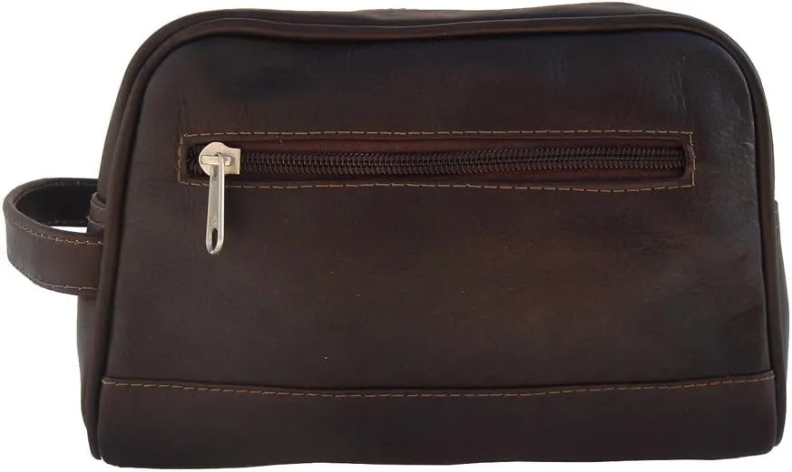 Top Zip Toiletry Kit, Chocolate, One Size