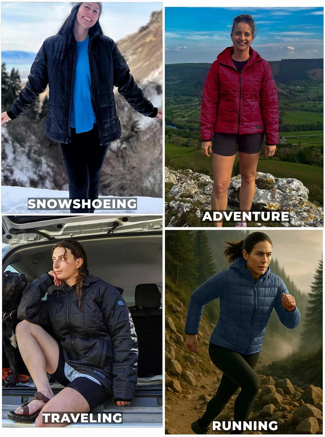 URBAN BUCK Packable Puffer Jacket Women with Hood  32 Degree Lightweight Quilted Winter Puff Foldable Jacket for Women