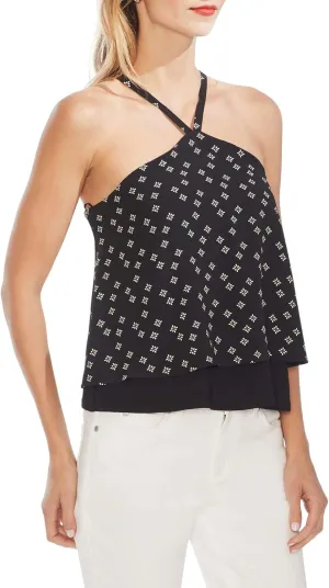 Vince Camuto Womens Printed Halter Tank Top