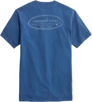 vineyard vines Men's Drift Dye Outlined Surf Logo Short-Sleeve Pocket Tee