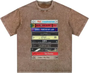 Vintage 90s R&B Cassette Tape T-Shirt Music Graphic Unisex Tee