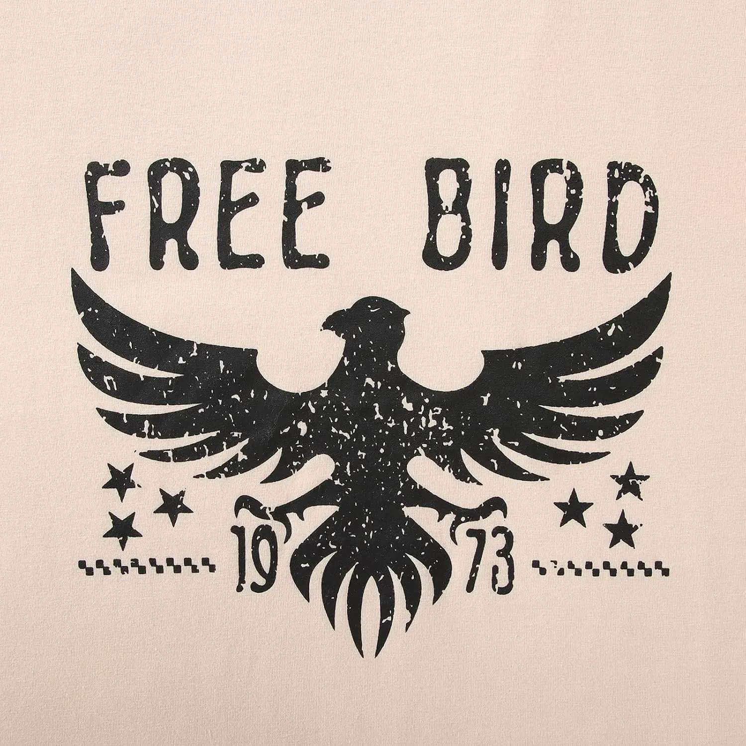 Vintage Rock Band T-Shirts for Women Retro Free Bird Eagle Graphic Country Music Tees Casual Loose Short Sleeve Tops