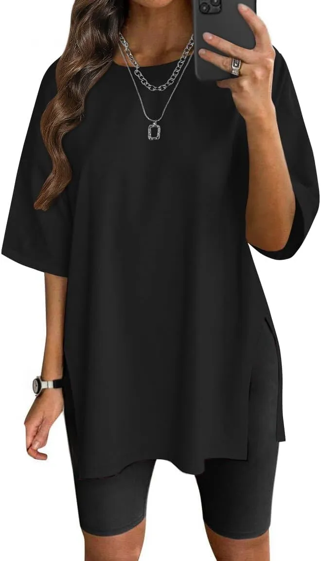 VNIRA Womens Summer Casual Short Sleeve Oversize Workout T-Shirt Tee Tops