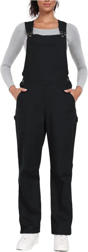 wantdo Bib Overall for Women Relaxed Fit Cotton Jumpsuit Work Pants with Adjustable Straps Regular and Petite Sizes