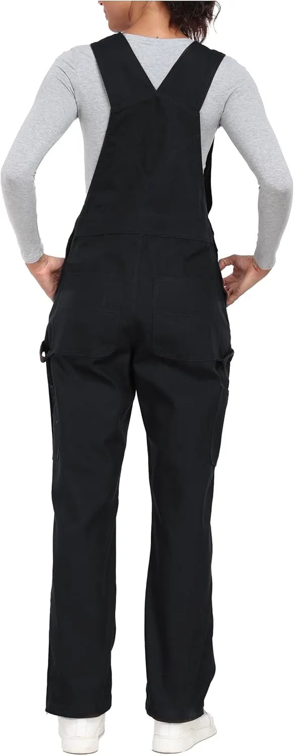wantdo Bib Overall for Women Relaxed Fit Cotton Jumpsuit Work Pants with Adjustable Straps Regular and Petite Sizes