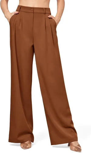 Willit Women's Work Pants Wide Leg Dress Pants High Waisted Casual Slacks Business Office Pants with Pockets 28"/30"/32"