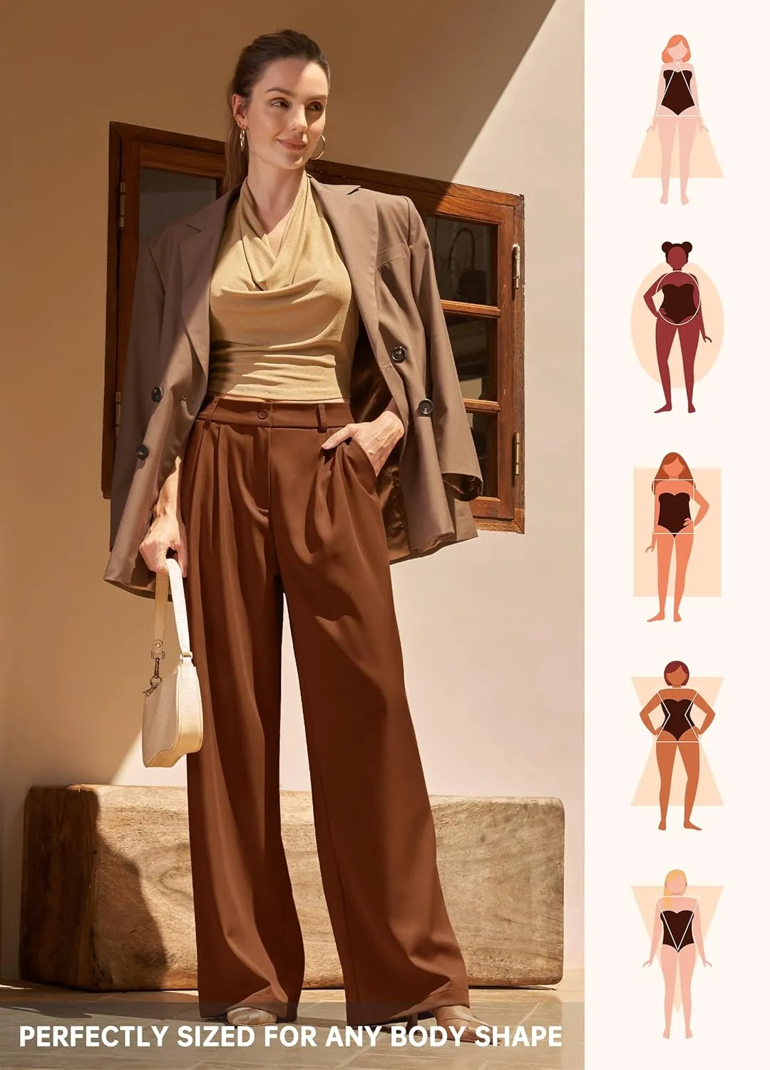 Willit Women's Work Pants Wide Leg Dress Pants High Waisted Casual Slacks Business Office Pants with Pockets 28"/30"/32"