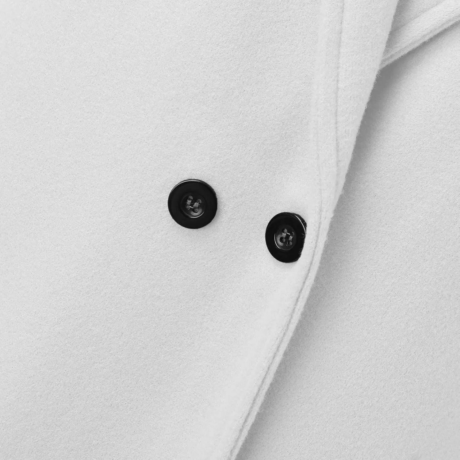 Winter Coats for Women Elegant Essential Notched Collar Mid-Long Woolen Pea Coat Trendy Casual Outwear Trench Coat