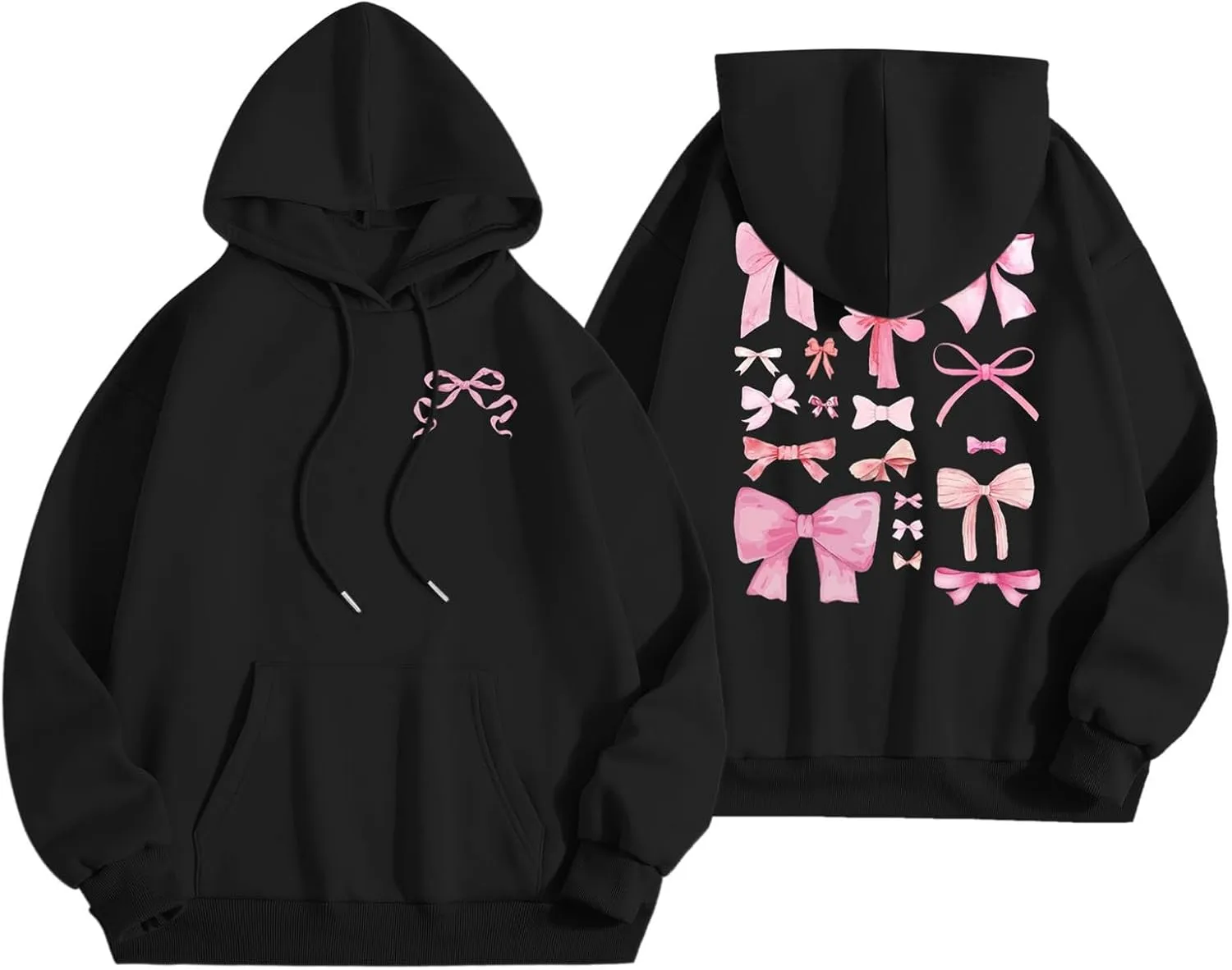 Women's Hoodies Sweatshirts Loose Casusl Drop Shoulder Cute Long Sleeve Tops Trendy Comfy Pullovers with Pocket