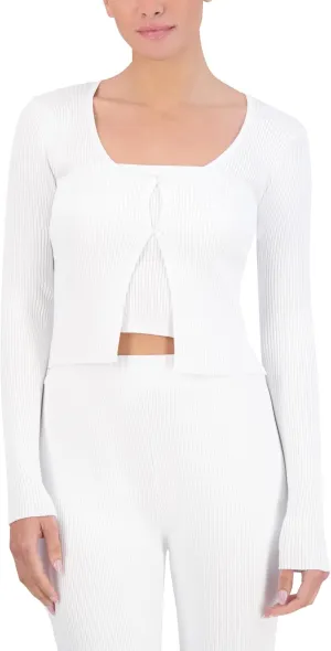 Women's Long Sleeve Scoop Neck Sweater Top