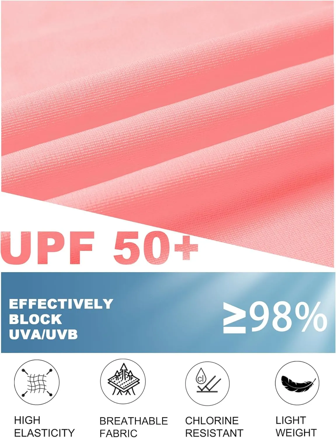 Women's Rash Guard UPF 50  Short Sleeve Swim Shirt Quick Dry Lightweight Bathing Suit Top Swimsuit Top with Pockets