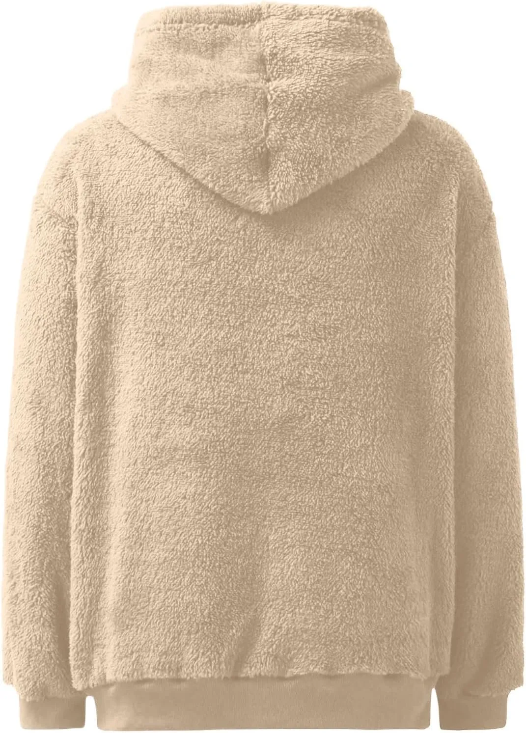 Women's Sherpa Quarter Zip Pullover Oversized Trendy Comfy Blanket Hoodies Y2k Loose Fit Sweatshirt Winter Clothes