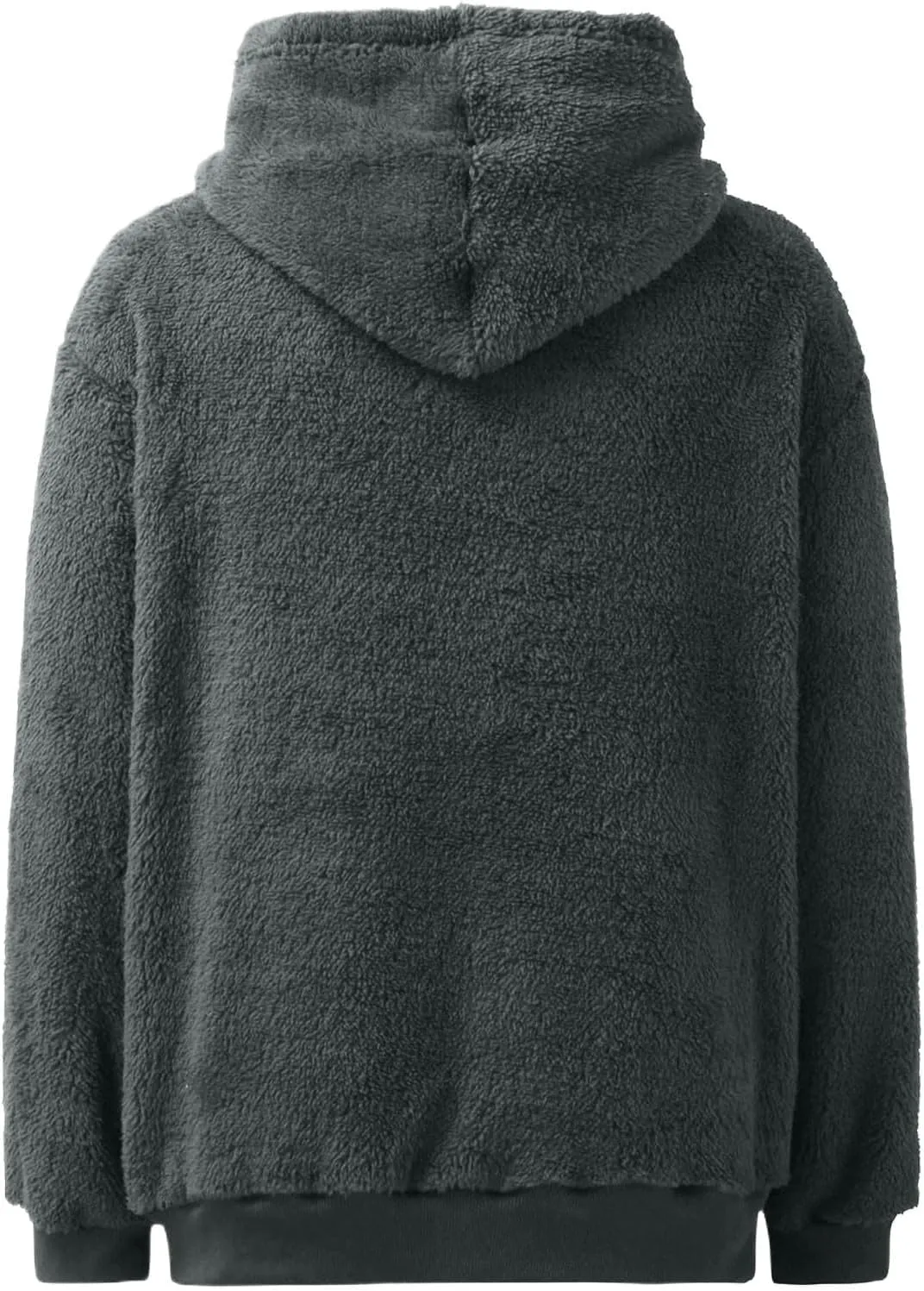 Women's Sherpa Quarter Zip Pullover Oversized Trendy Comfy Blanket Hoodies Y2k Loose Fit Sweatshirt Winter Clothes