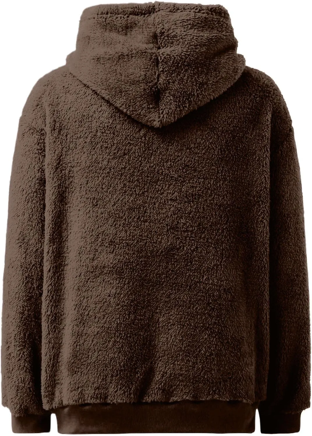 Women's Sherpa Quarter Zip Pullover Oversized Trendy Comfy Blanket Hoodies Y2k Loose Fit Sweatshirt Winter Clothes