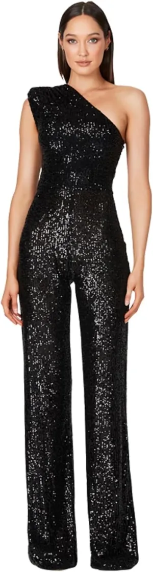 Women's Sparkly Sequin Jumpsuit Ladies Shiny Sequin Overalls Pants