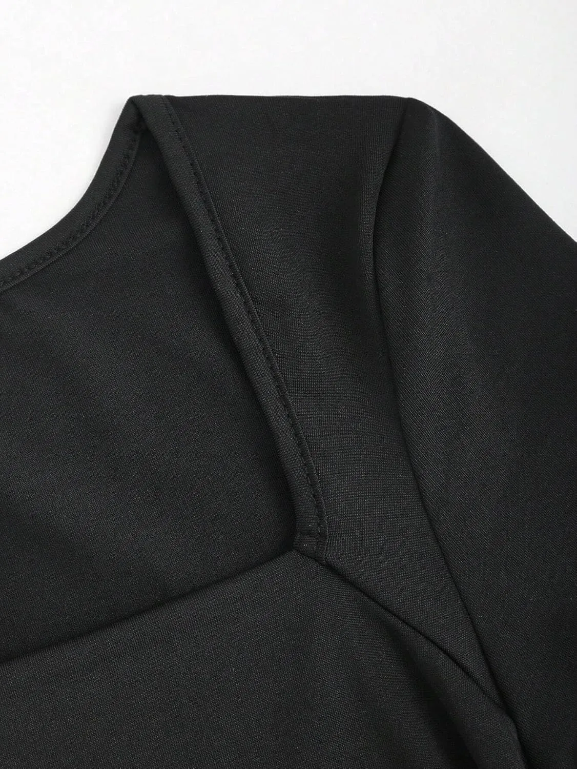 Women's Square Neck Short Sleeve Ruched Dress Fashion Tee Dresses for Women