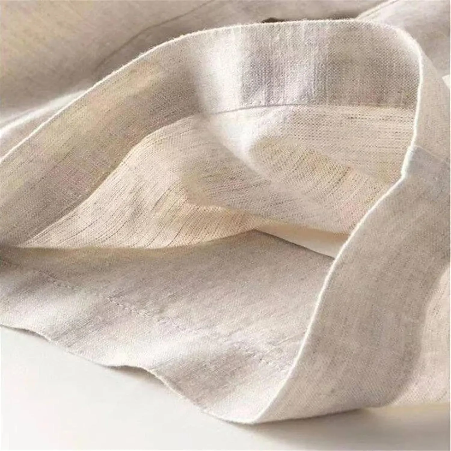 Women's Summer Cotton Linen Pants  High Waist Loose Fit Wide Leg Streetwear Trousers with Button Up Straight Legs