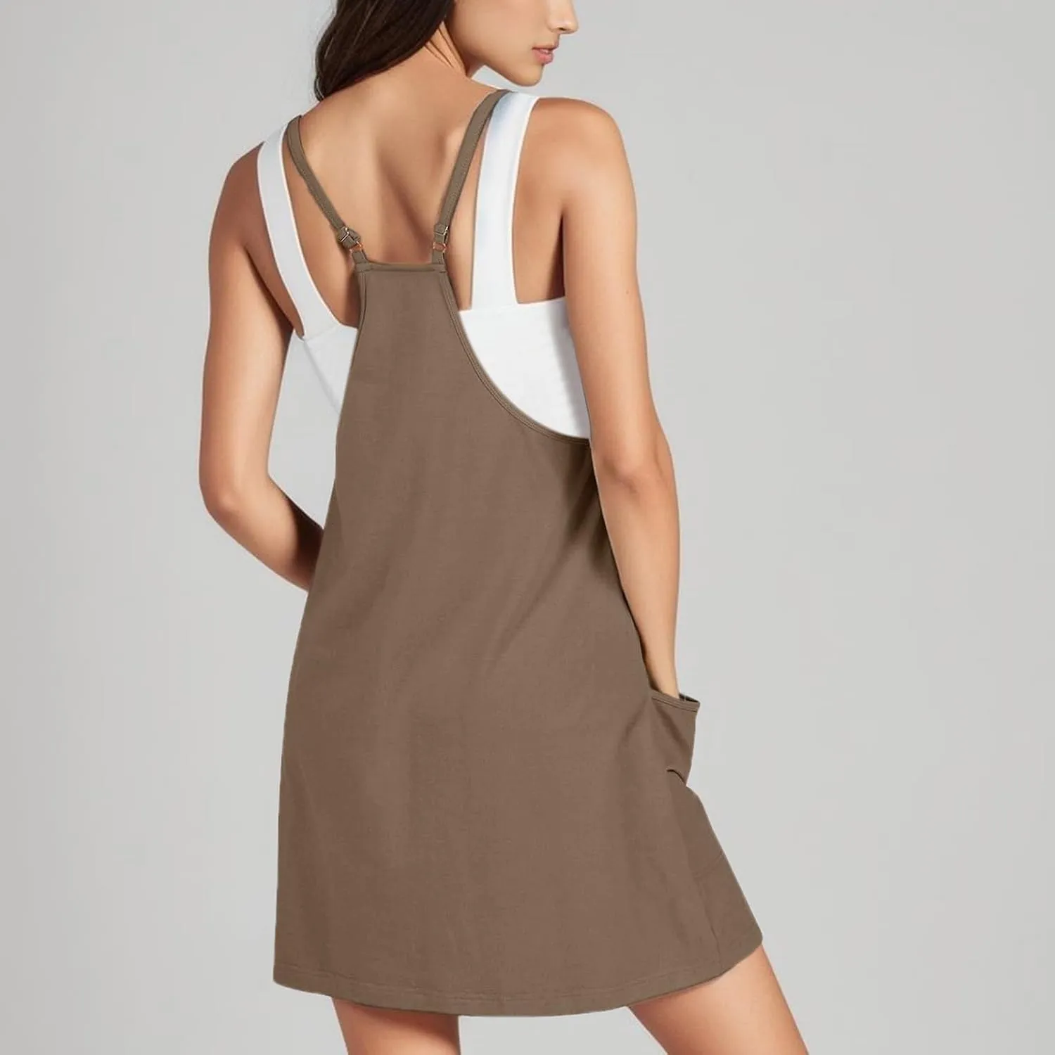 Women's Tennis Dress Shorts Summer Outfits Athletic Romper Sleeveless Workout Mini Skort Womens Maxi Dress with