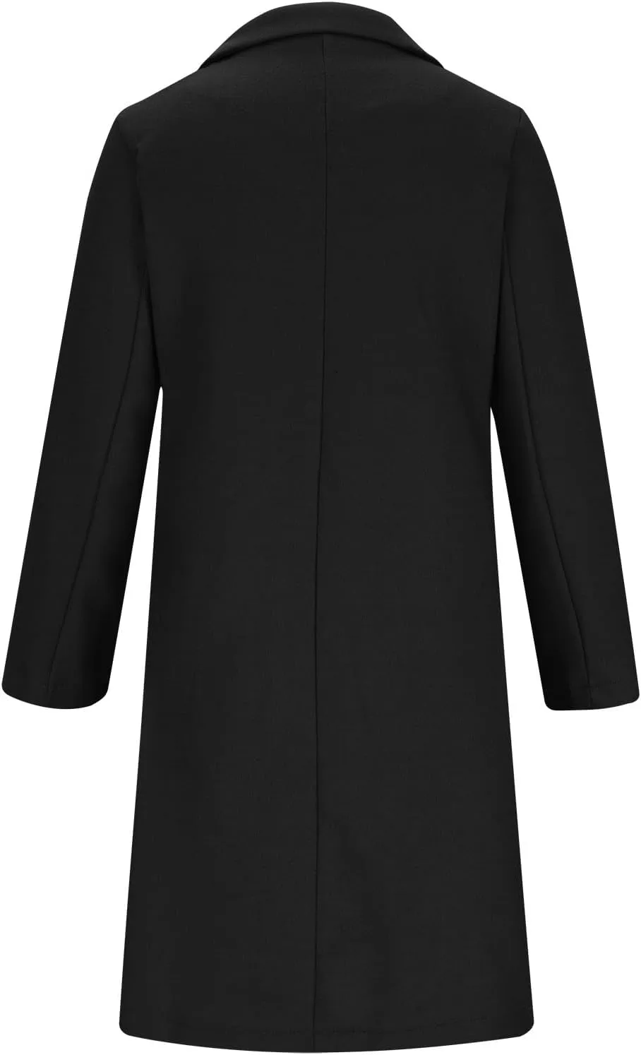 Women's Wool Blend Trench Coat Winter Jackets Mid Long Pea Coats Dressy Casual Double Breasted Overcoat with Pockets