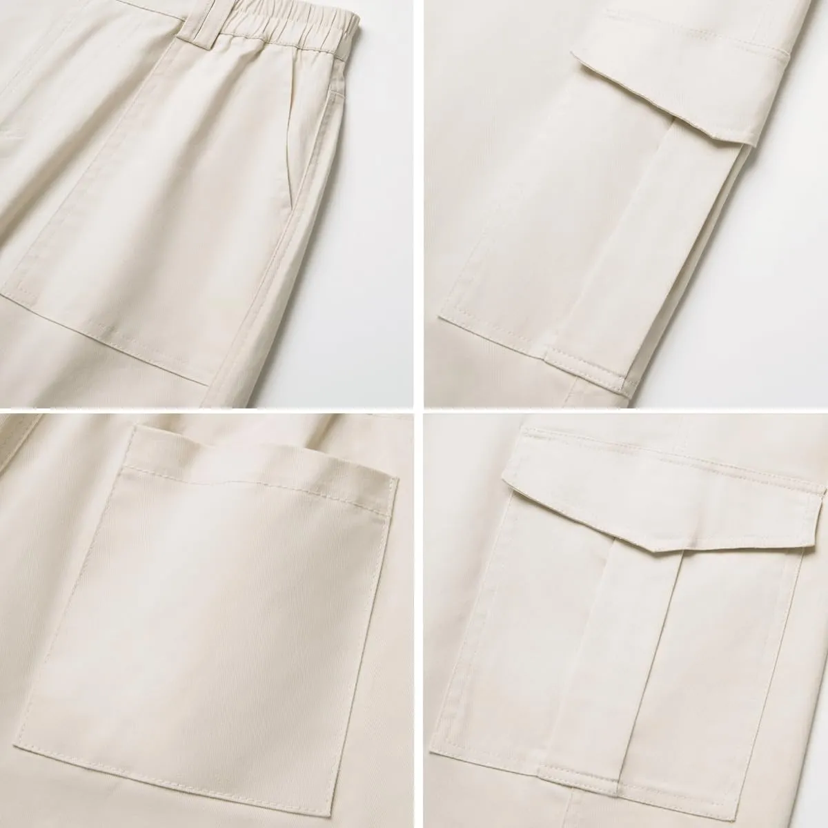 WZIKAI Cargo Pants for Women High Waisted Casual Pants Baggy Wide Leg Trousers Y2K Streetwear with 6 Pockets