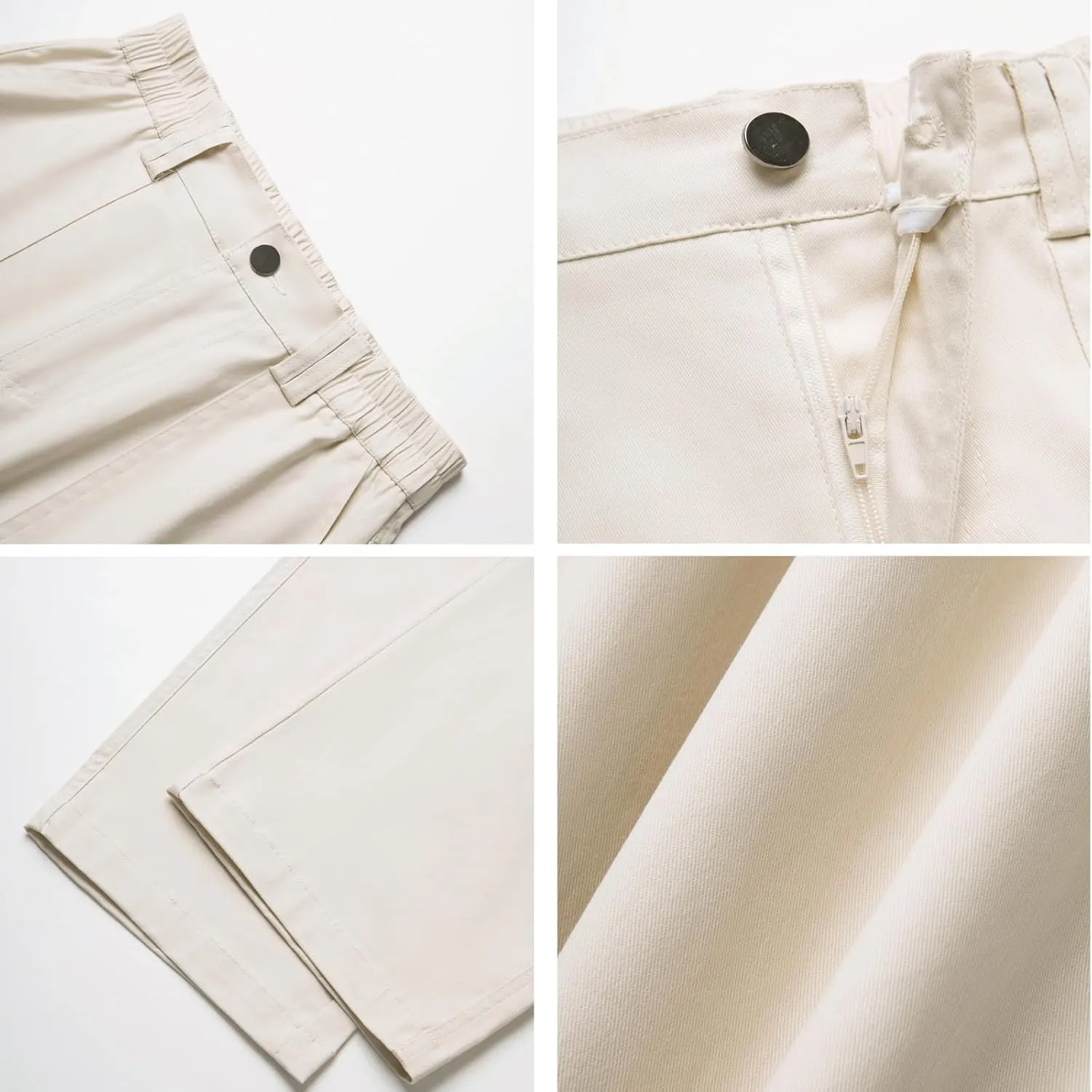 WZIKAI Cargo Pants for Women High Waisted Casual Pants Baggy Wide Leg Trousers Y2K Streetwear with 6 Pockets