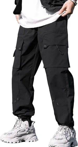 XYXIONGMAO Streetwear Tactical Hip Hop Overalls Joggers Slacks Techwear Functional Harem Cargo Pants Sweatpants for Men