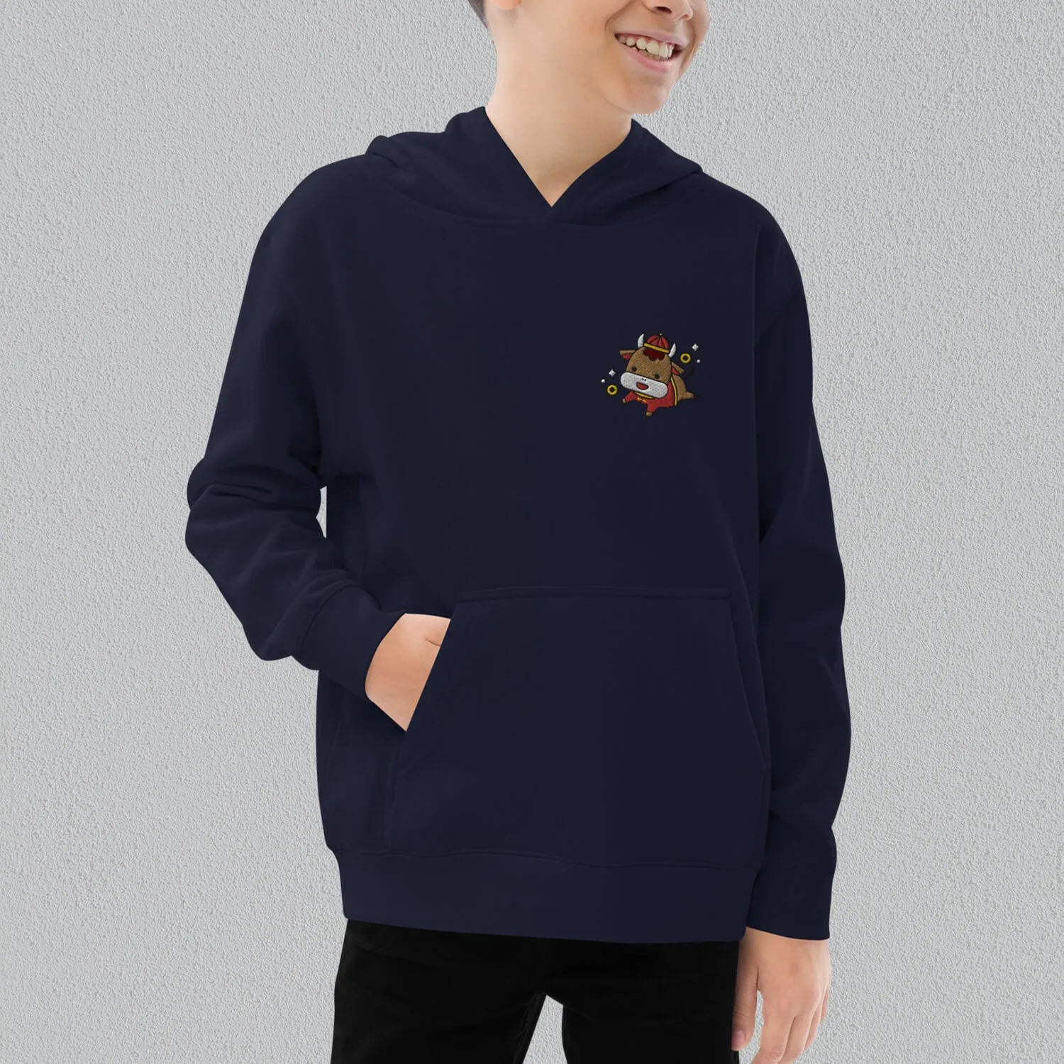 Year of the Ox Embroidered Kids Hoodie