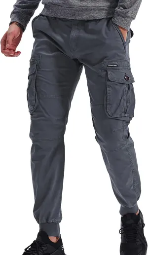 Zeiyignr Tactical Cargo Pants for Men Casual Work Hiking Sweatpants Joggers Outdoor Camping Fishing Trousers with Pockets
