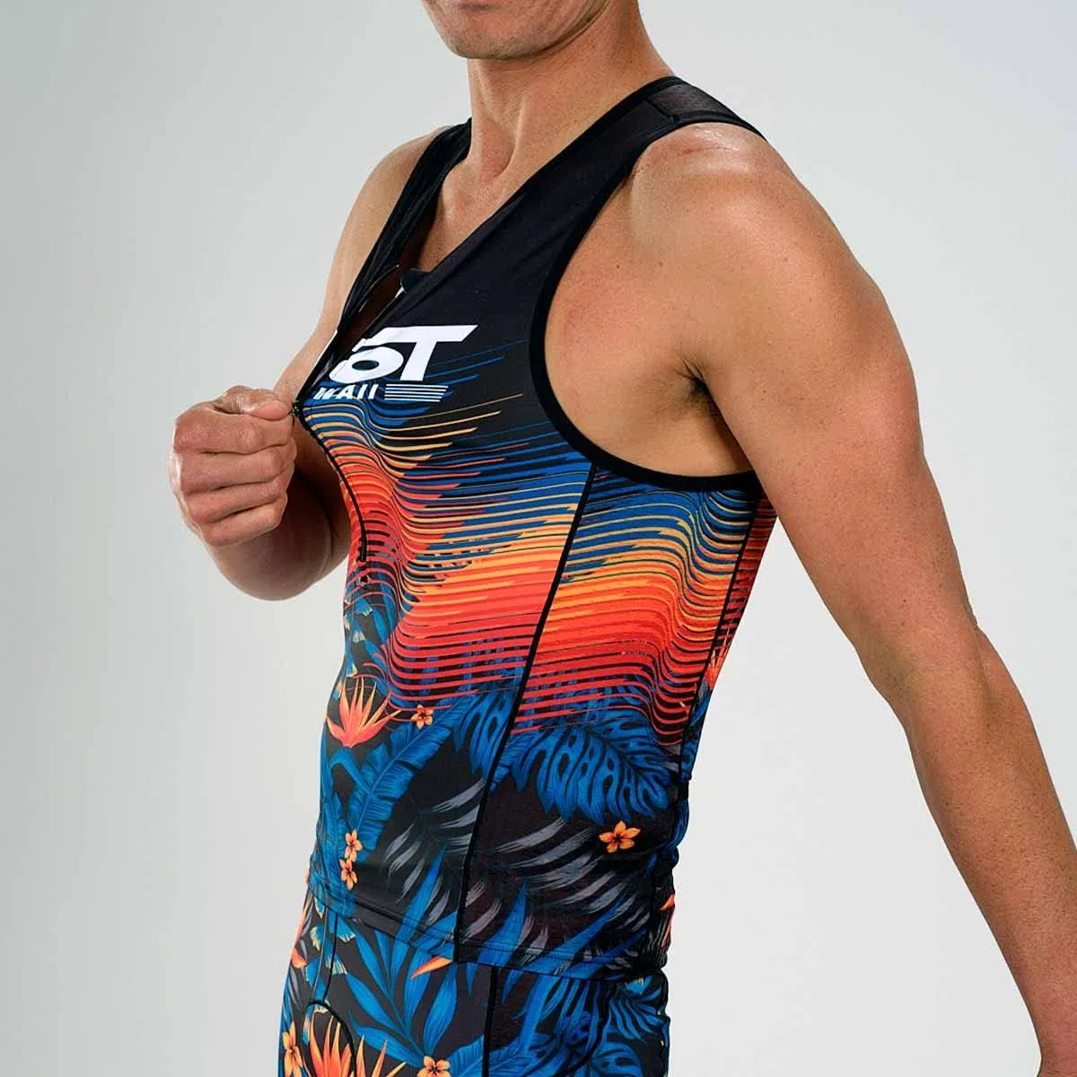 Zoot Mens LTD Triathlon Tank Top, Compression Tri Top for Endurance Race & Training, with Pockets & UPF 50  Primo Fabric