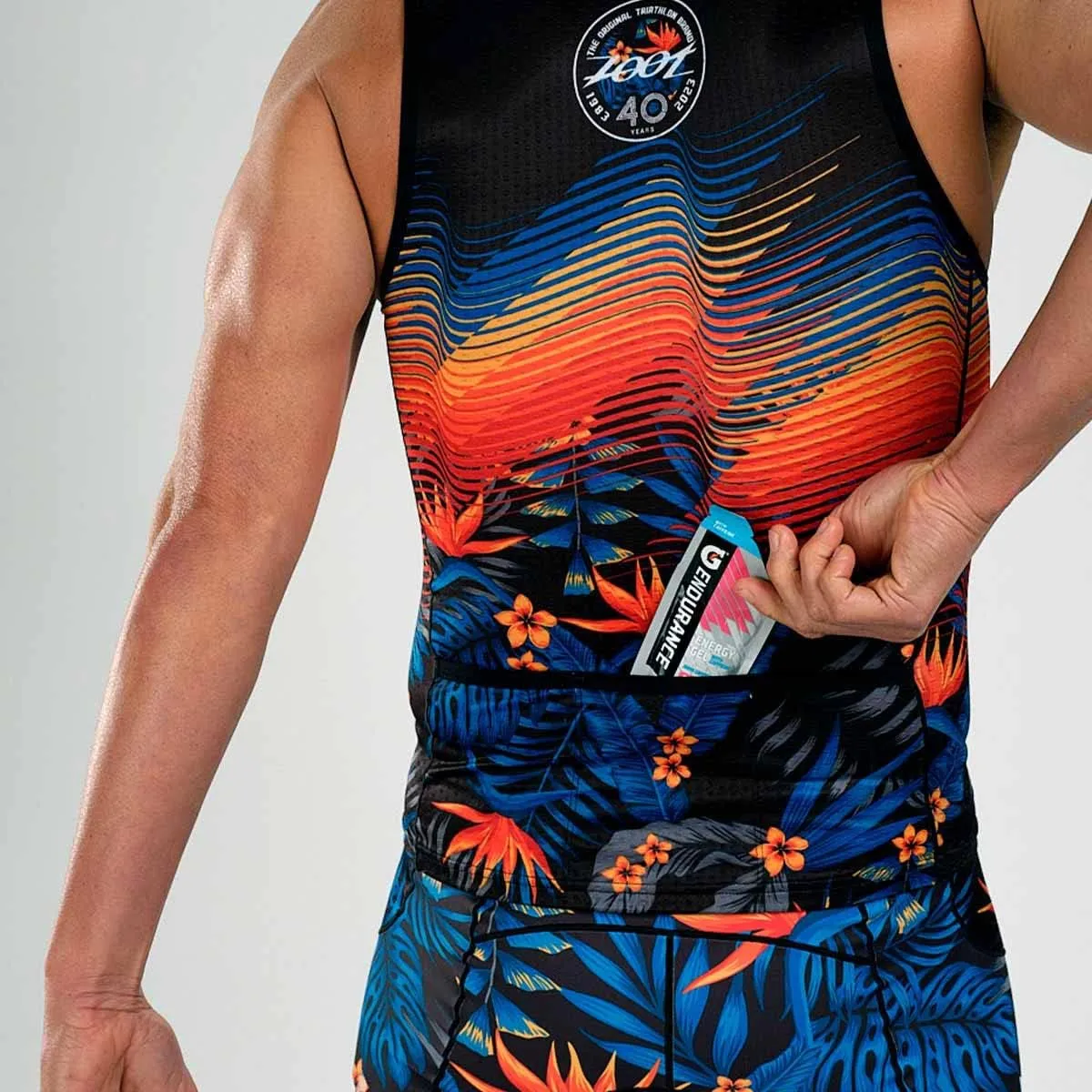 Zoot Mens LTD Triathlon Tank Top, Compression Tri Top for Endurance Race & Training, with Pockets & UPF 50  Primo Fabric